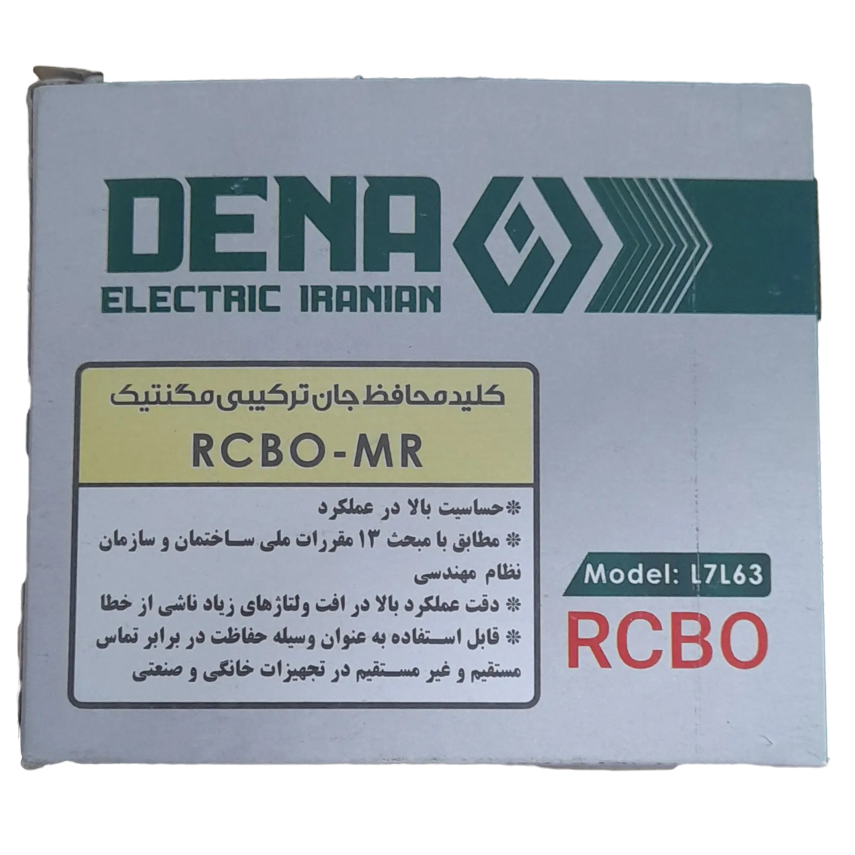فیوز محافظ جان 25 آمپر ترکیبی مگنتیک RCBO-MR دنا الکتریک ایرانیان